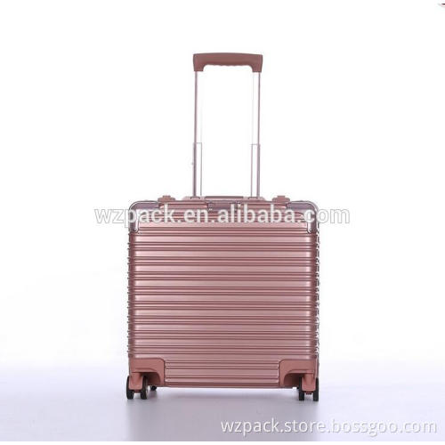 Customize 18" high quality aluminium frame luggage